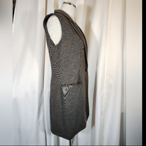 Apartment 9 TAG Sleeveless Cardigen Sweatshirt, Women New, Gray, V-Neck,BttnUp S - Picture 6 of 11